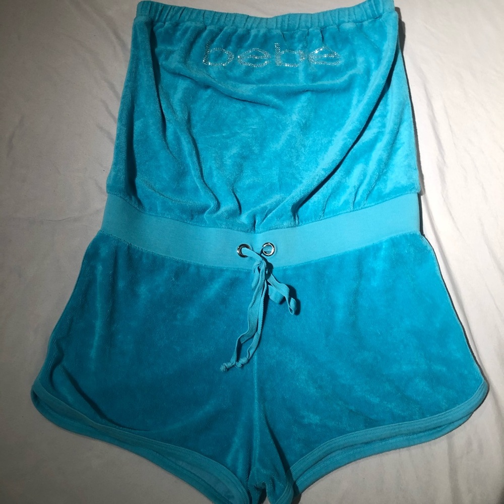 bebe Aqua Blue Romper